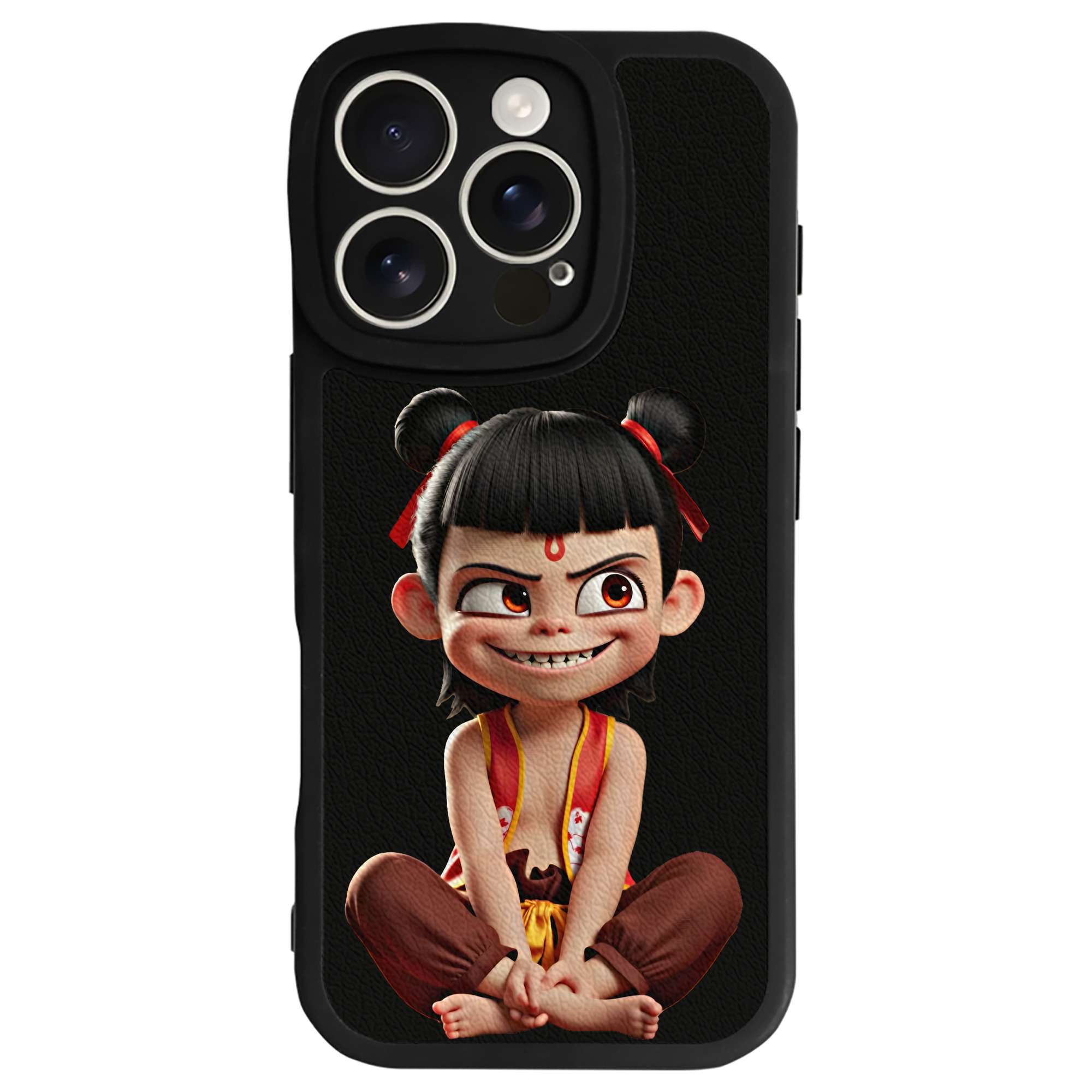 （画像用） Ne Zha 2 ナタ 魔童の大暴れ 【iPhone 16シリーズ対応】シリコンスマホケース（レザー調） 材質：シリコン